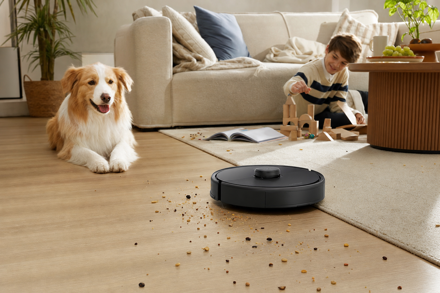 Modern home with Roborock cleaning solutions