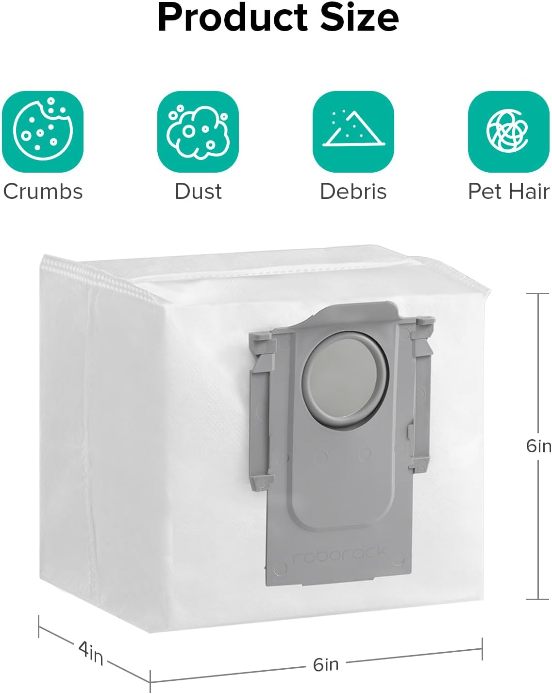 Roborock 6-Pack Disposable Dust Bags 2.5L S8 Pro Ultra