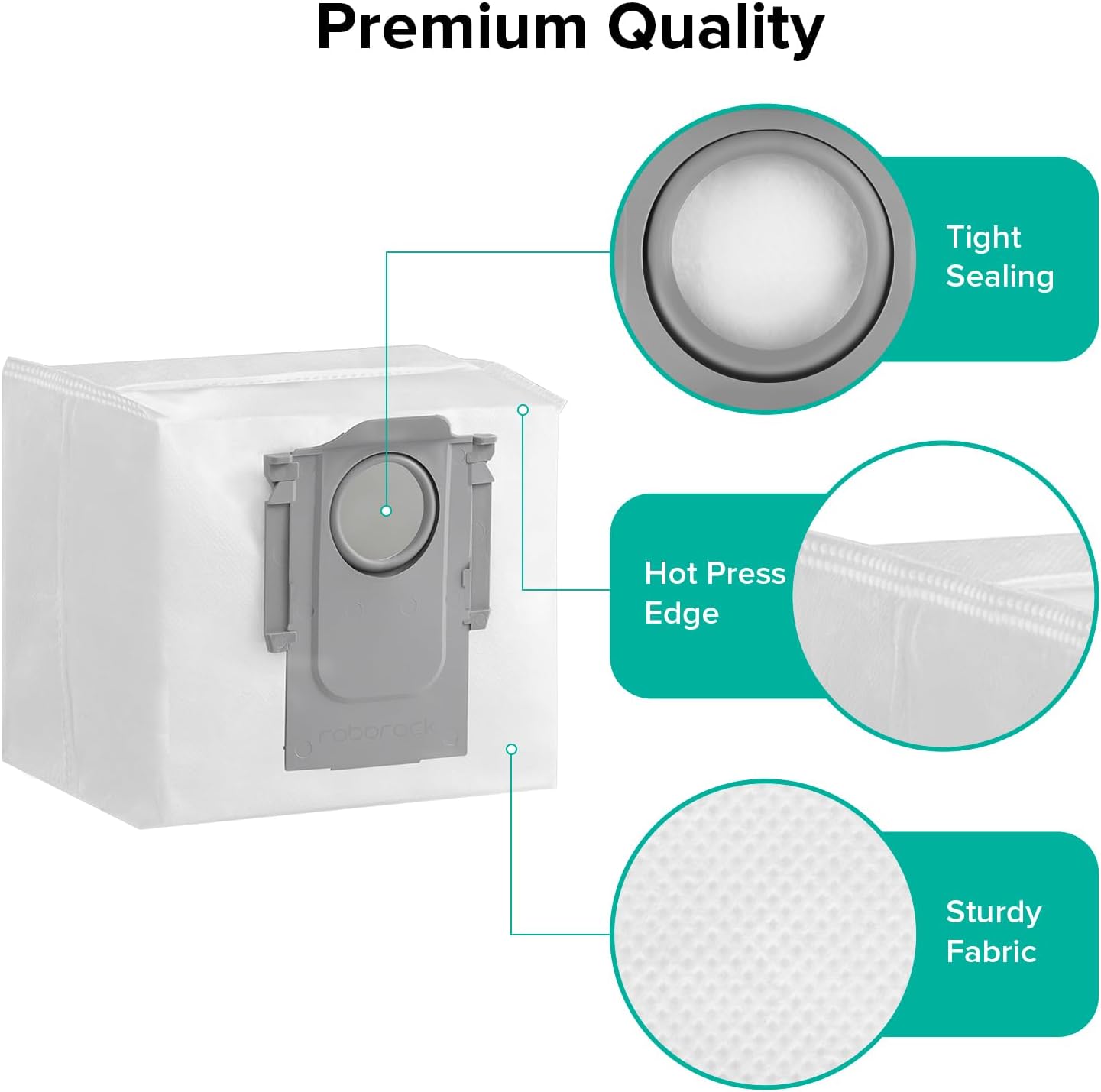 Roborock 6-Pack Disposable Dust Bags 2.5L S8 Pro Ultra