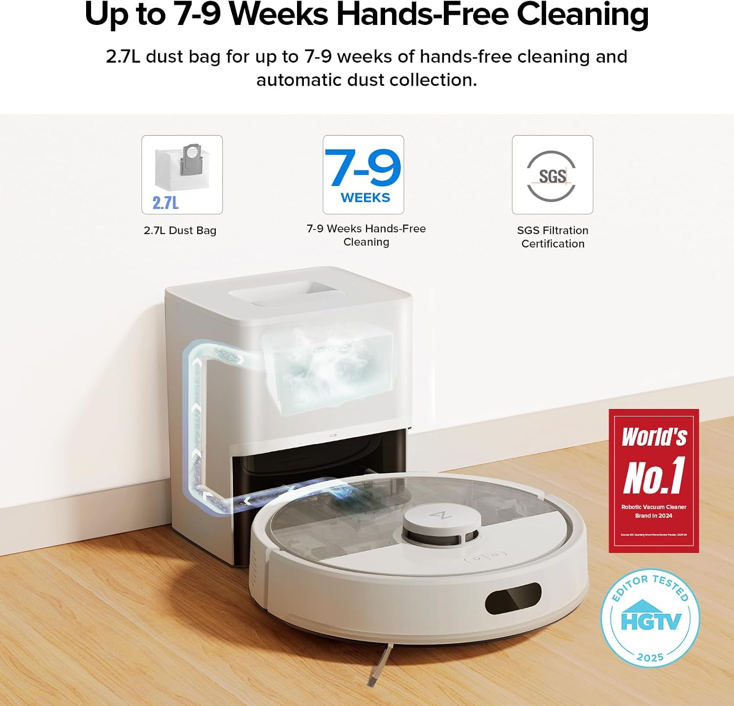 Roborock Q7 M5+ Robot Vacuum Mop 10000Pa 7-Week Self-Empty