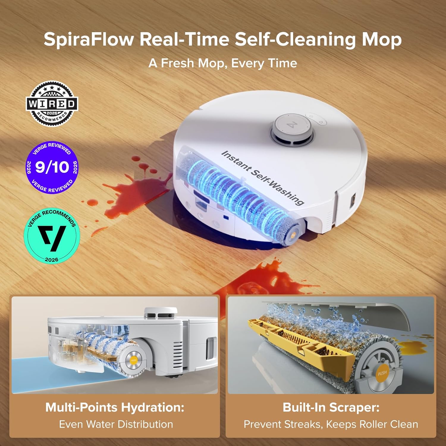 Roborock Qrevo Curv 2 Flow Self-Cleaning Robot Vacuum 20K Pa