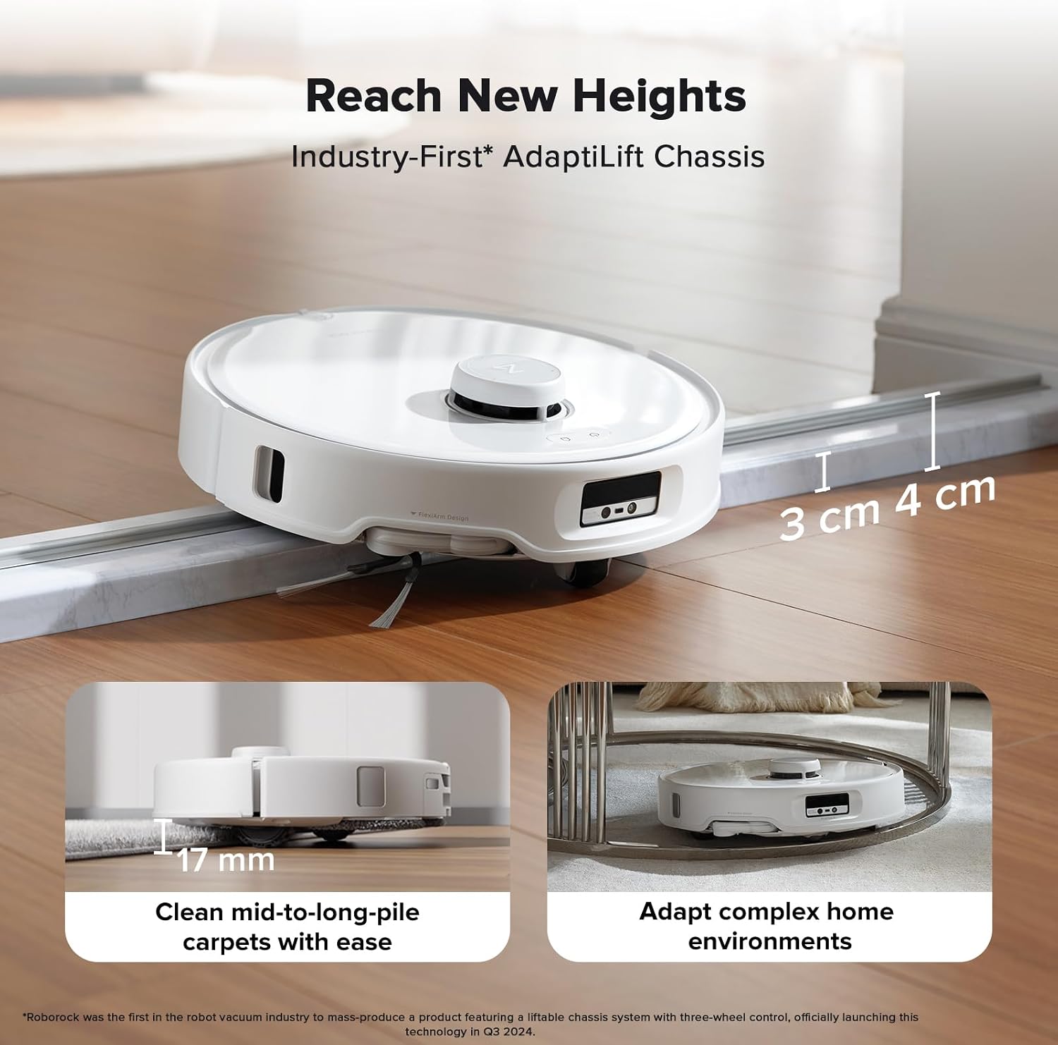 Roborock Qrevo Curv Robot Vacuum 18500Pa AdaptiLift