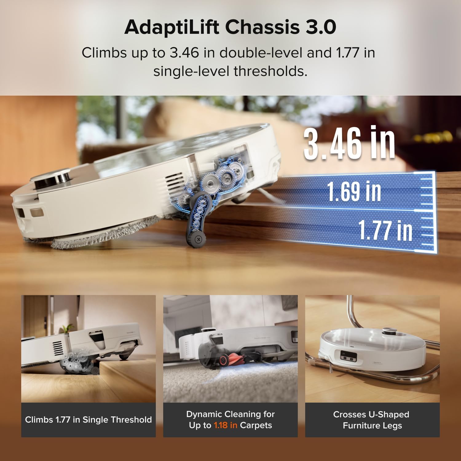 Roborock Qrevo Edge 3 Pro Robot Vacuum 36000Pa Suction