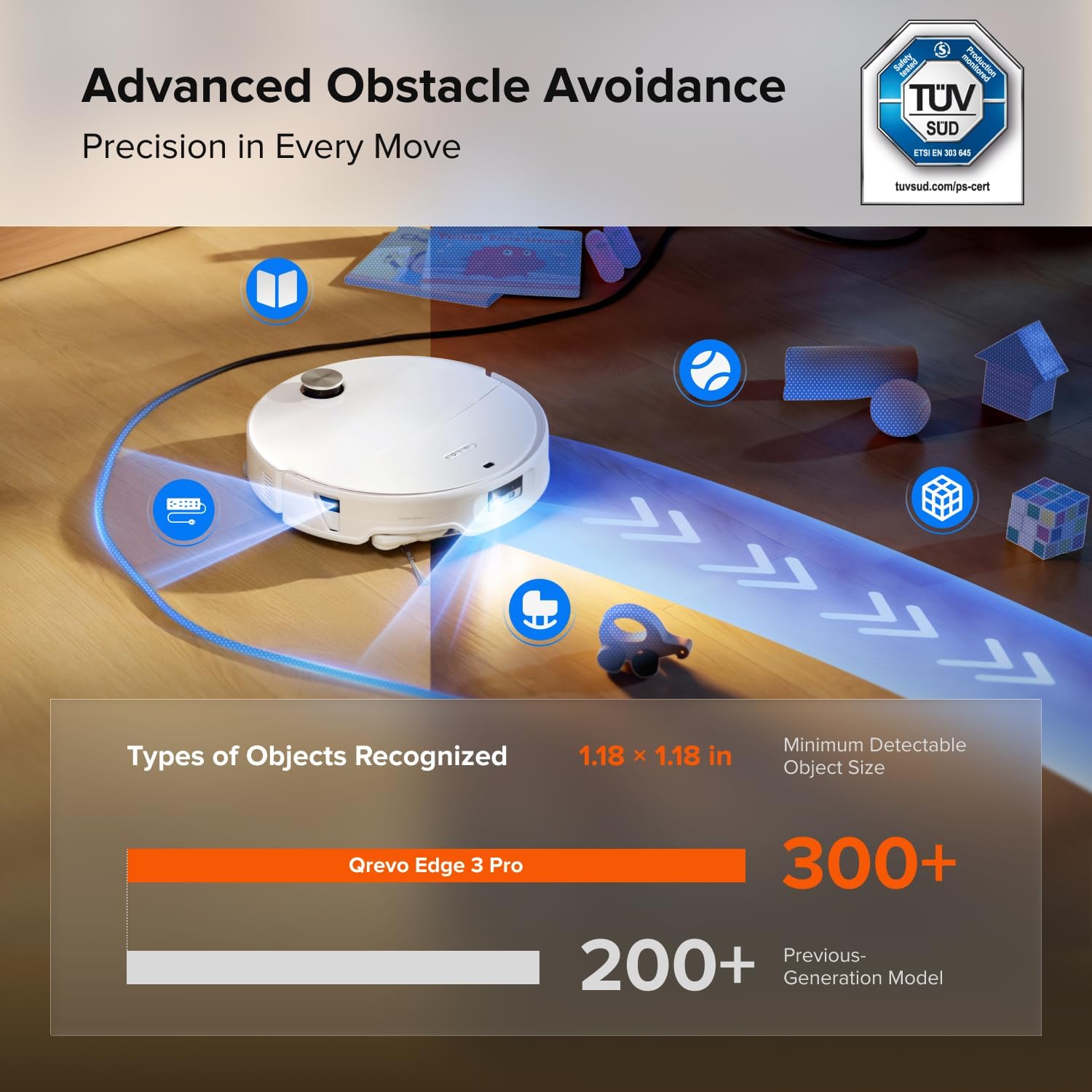 Roborock Qrevo Edge 3 Pro Robot Vacuum 36000Pa Suction