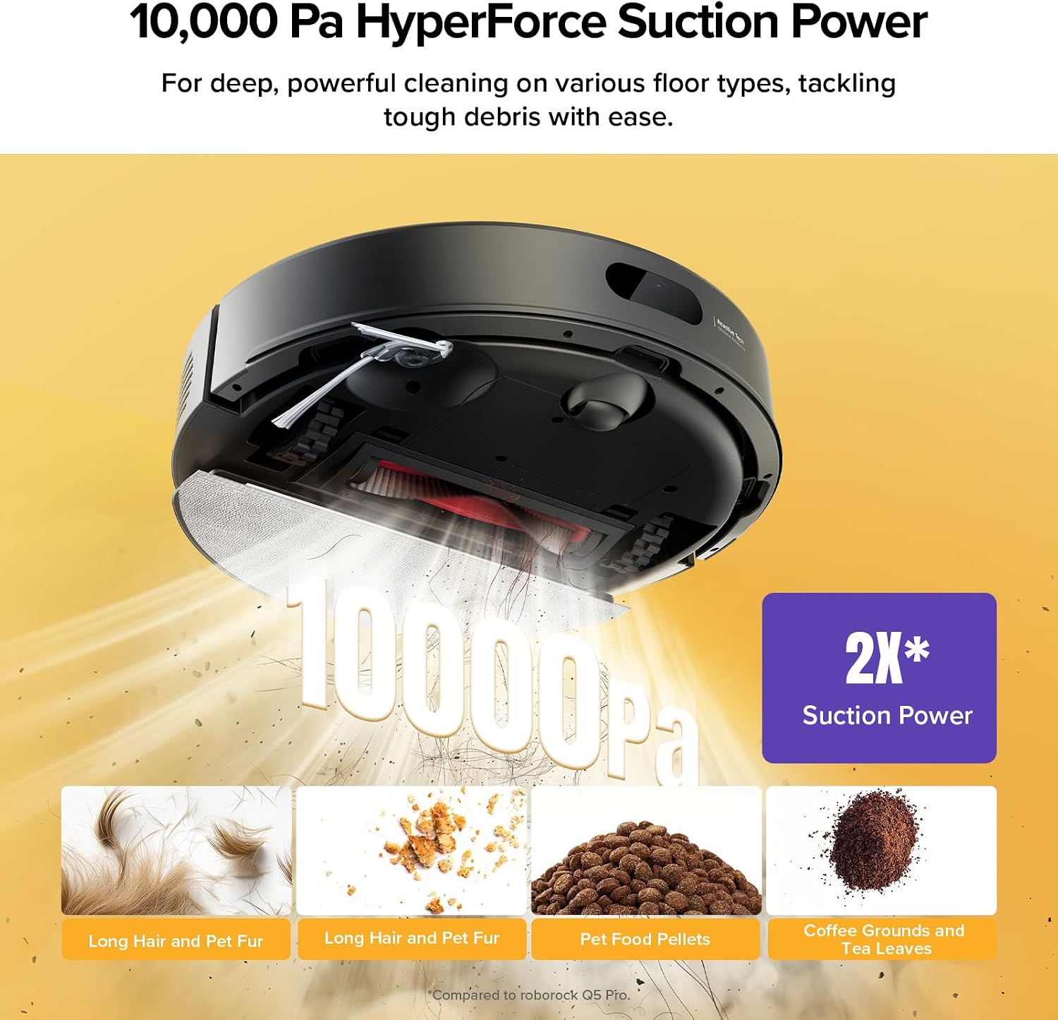 Roborock Robot Vacuum 10000Pa LiDAR Anti-Tangle 7-9 Weeks