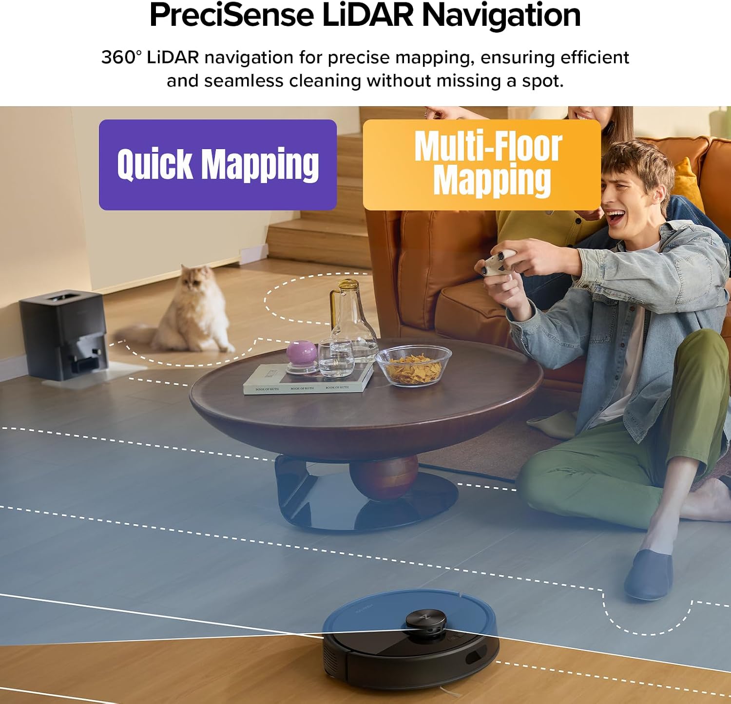Roborock Robot Vacuum 10000Pa LiDAR Anti-Tangle 7-9 Weeks