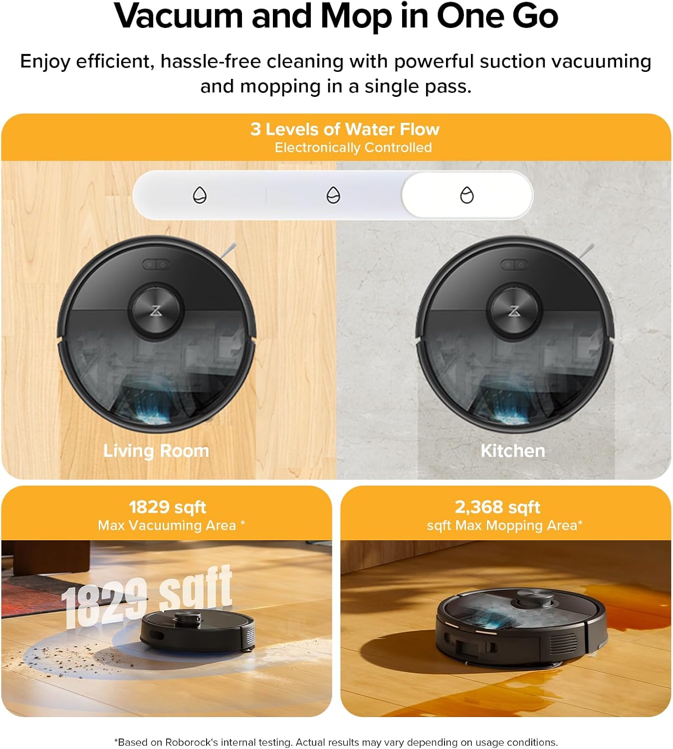Roborock Robot Vacuum 10000Pa LiDAR Anti-Tangle 7-9 Weeks