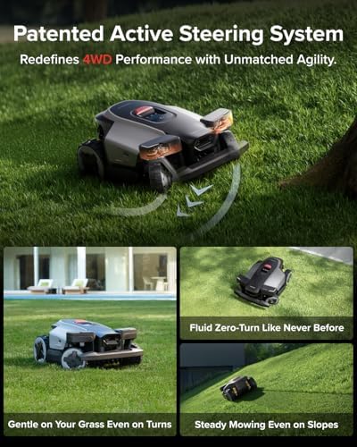 Roborock RockMow X115H 4WD RTK Robot Mower 0.37 Acre