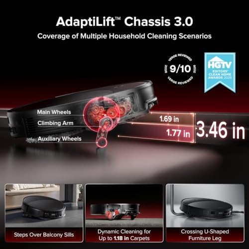 Roborock Saros 20 Robot Vacuum 36000Pa AdaptiLift 300+