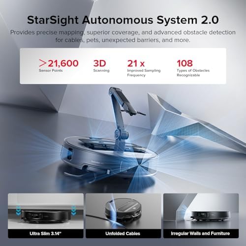 Roborock Saros Z70 Robot Vacuum 22,000Pa OmniGrip Arm